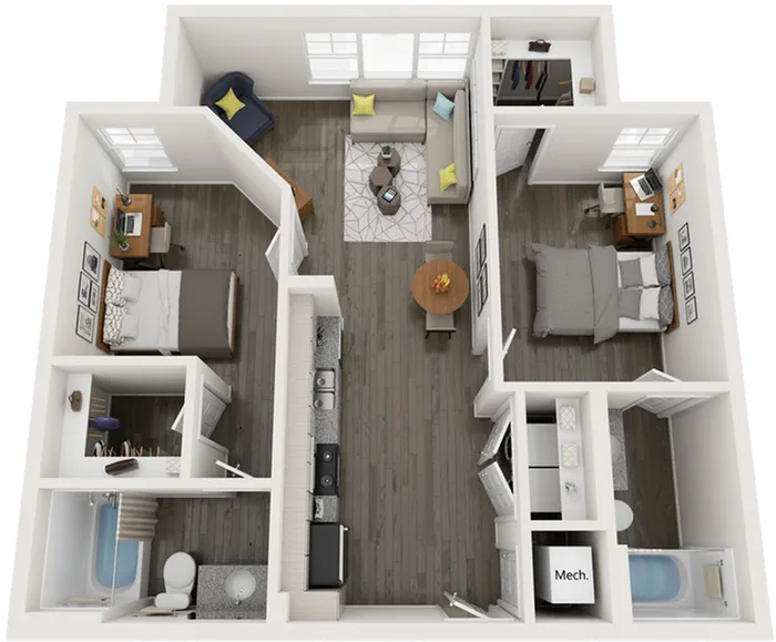 B4 | 2 bed 2 bath | from 882 square feet