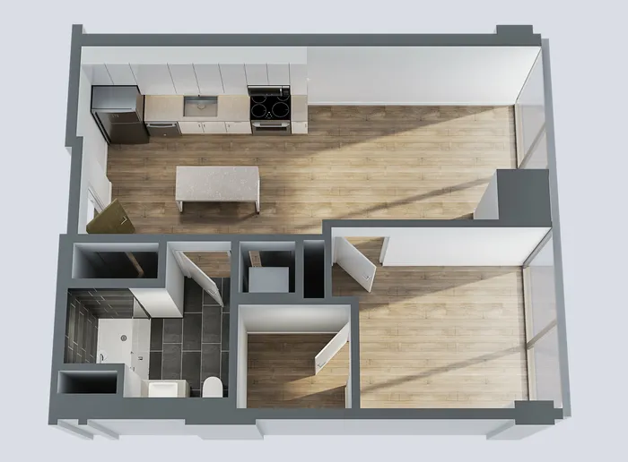 1 Bedroom Unfurnished