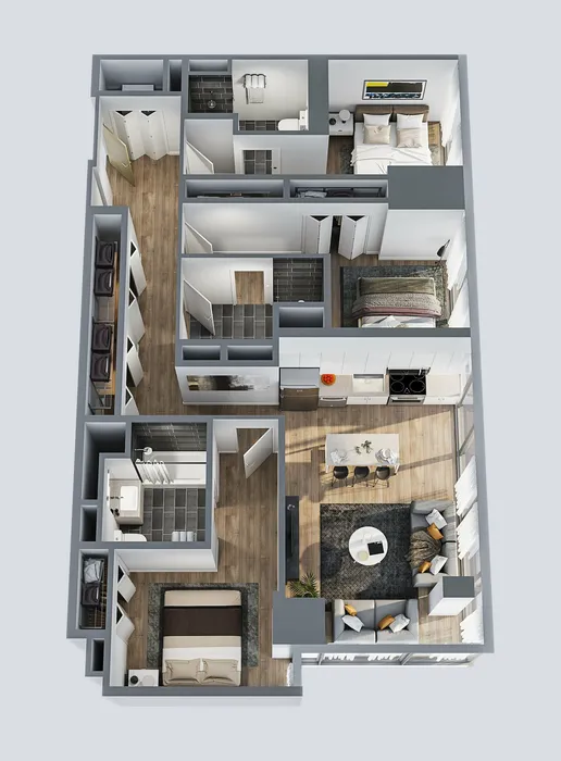Three Bedroom Furnished