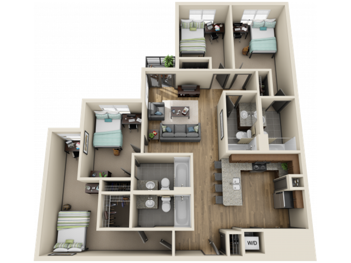 4X4D4 | 4 bed 4 bath | from 1416 square feet