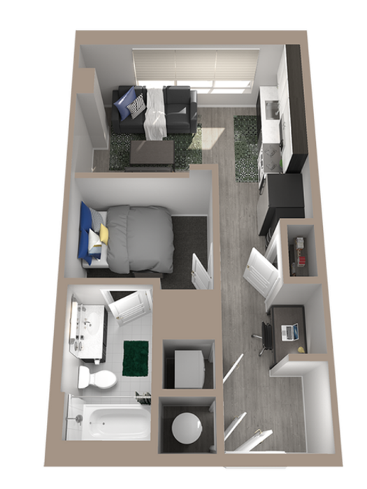 Studio | Studio1 bath | from 452 square feet