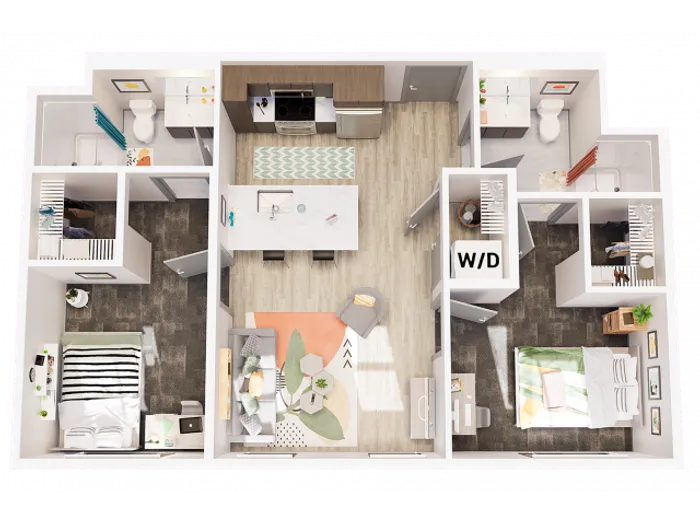 2 Bedroom 2 Bathroom B4