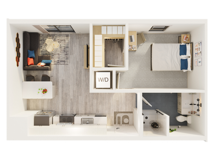 Governor D - 1x1 - 550 Square Feet