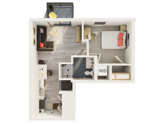 Governor B - 1x1 - 515 Square Feet