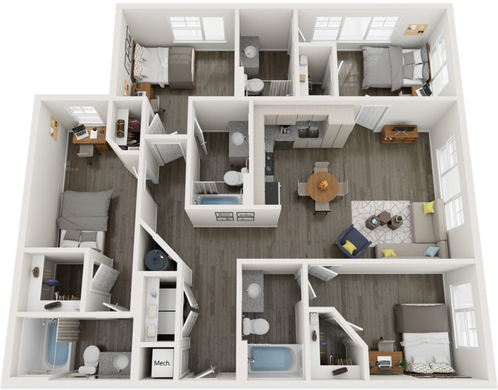 D1 | 4 bed 4 bath | from 1431 square feet