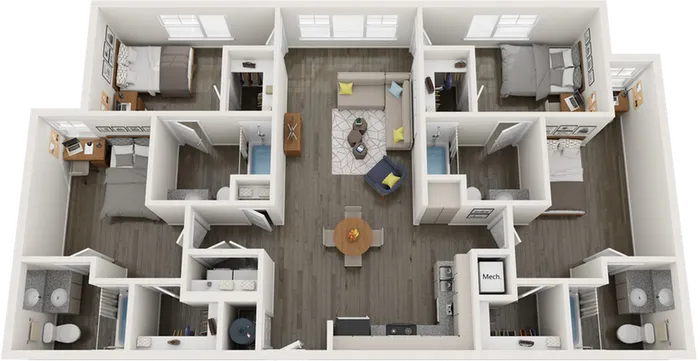 D2 | 4 bed 4 bath | from 1449 square feet