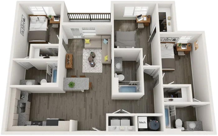 C4 | 3 bed 3 bath | from 1142 square feet