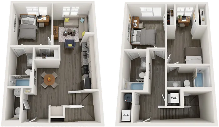 TH-C2 | 3 bed 4 bath | from 1260 square feet