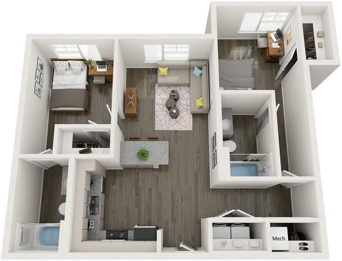 B6 | 2 bed 2 bath | from 897 square feet