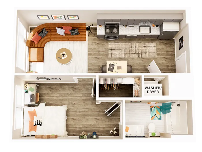 1 Bedroom 1 Bathroom A1