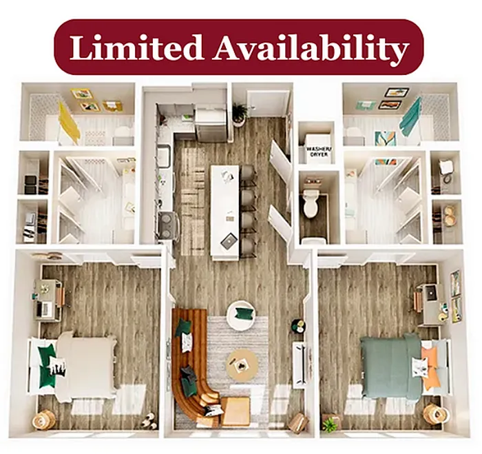 2 Bedroom 2 Bathroom B1