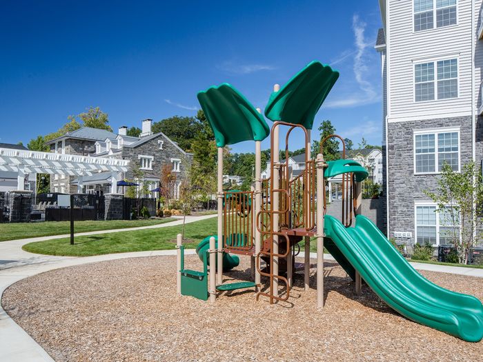 Community Playground outside apartments for rent in Ossining NY.