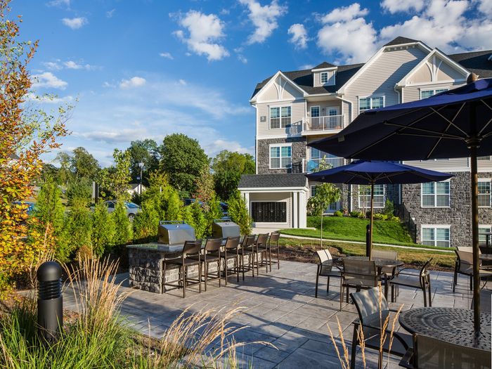 Outdoor Grilling Area outside apartments for rent in Ossining NY.