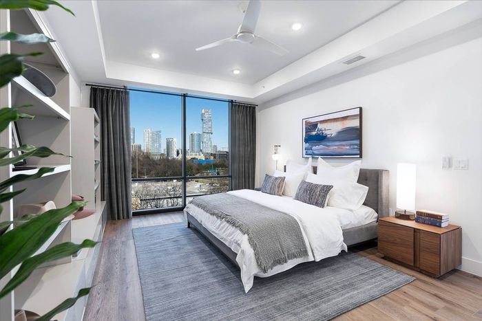 Bedroom | View of City Skyline | 1155 Barton Springs