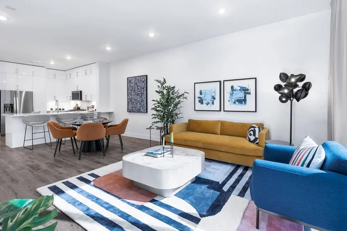 1155 Barton Springs Living Room and Dining | Open- Kitchen Concept