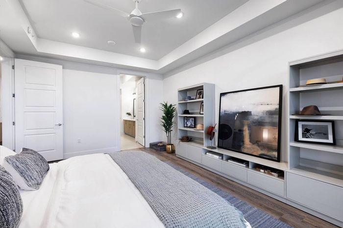Spacious bedroom with ample wall space