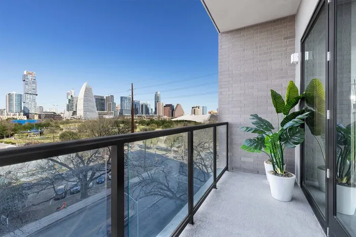 1155 Barton Springs Balcony with Austin downtown view