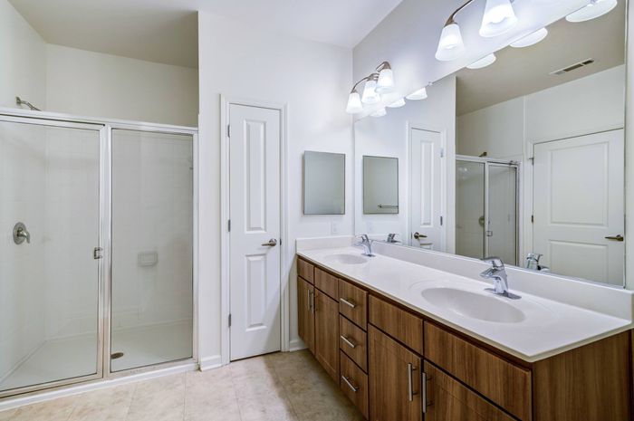 Bathroom in an Ossining apartment for rent.