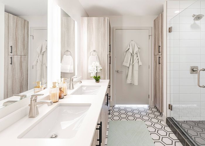 Spa-Inspired Bathrooms with Double Vanity