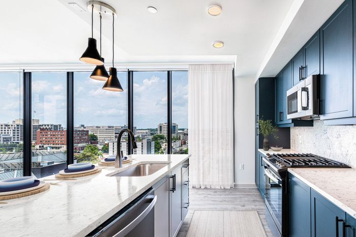 Kitchen with Baltic Blue Finish Scheme
