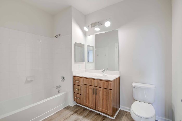 Sophisticated bathroom in an Ossining apartment for rent.