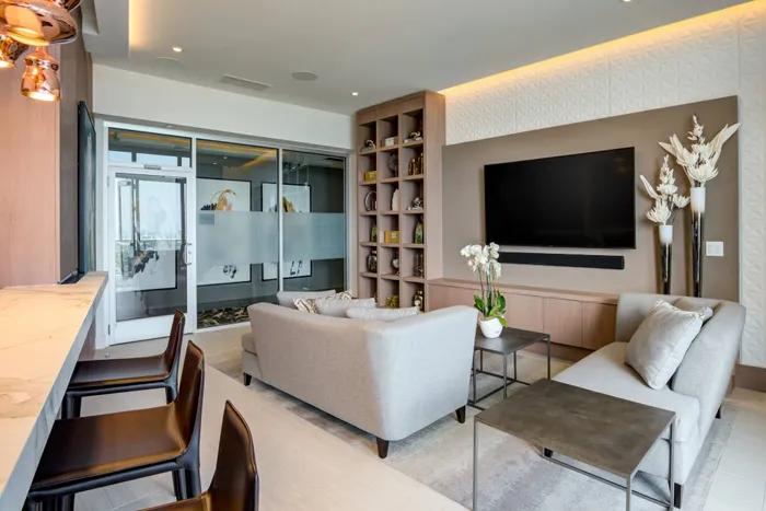 Beautiful rooms to relax in at the community center at apartments for rent in Fort Lauderdale.