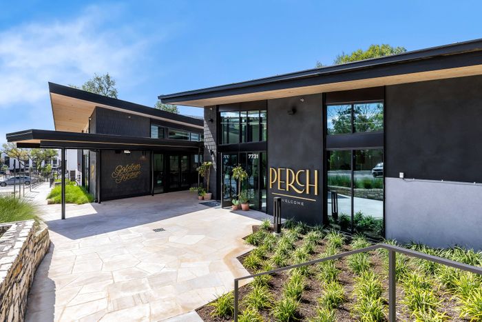 Exterior of Perch Apartments on Menchaca Road in South Austin, TX.