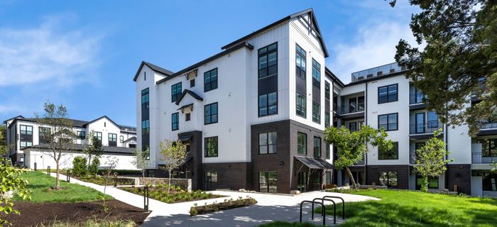 Exterior of Perch Apartments on Menchaca Road in South Austin, TX.