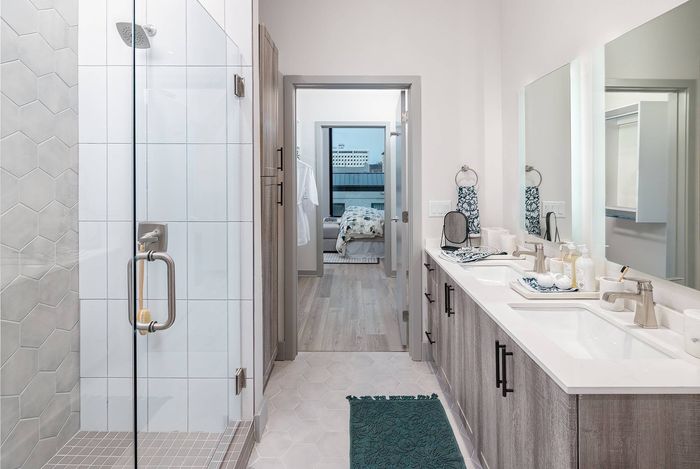 Spa-Inspired Bathrooms with Semi-Frameless Showers