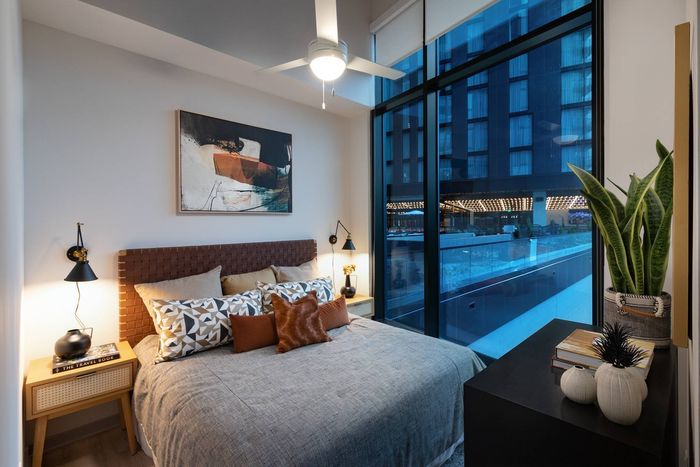 Bedroom with Pool Views