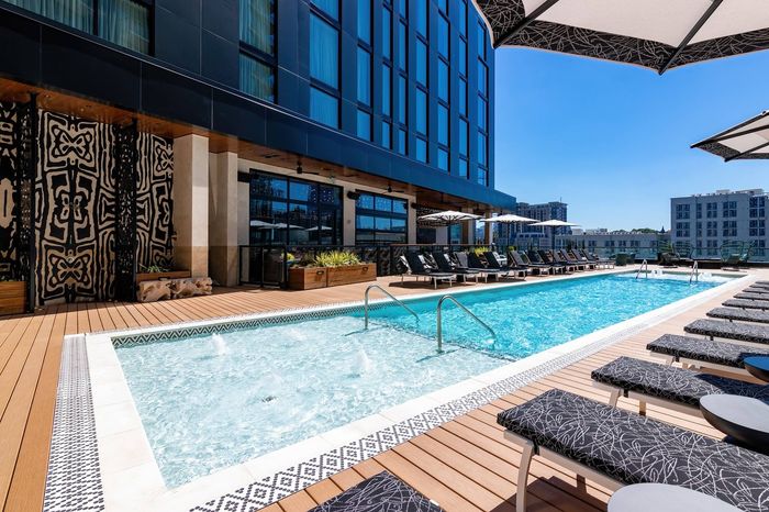 Pool Deck with Lounge Chairs