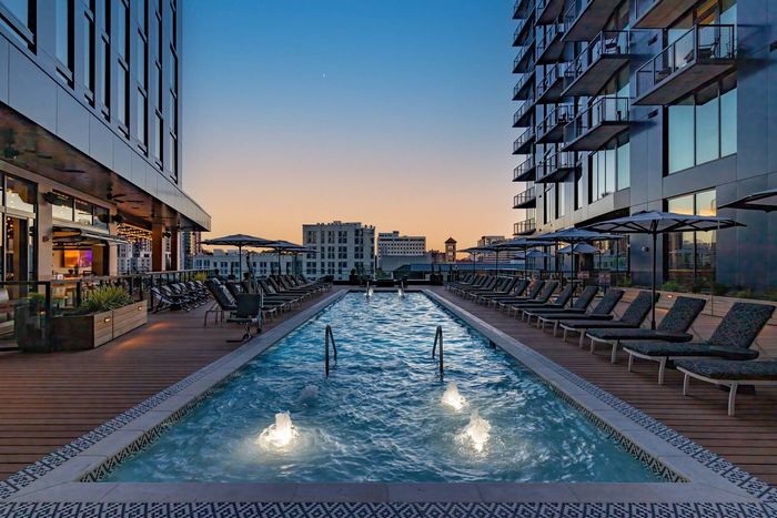 Twilight Pool Deck Image