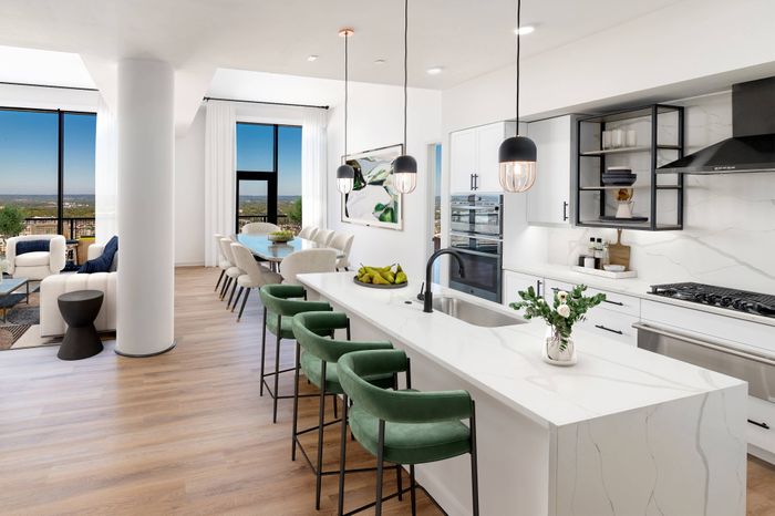 Penthouse Residence features Open-Concept Layout with Expansive City Views