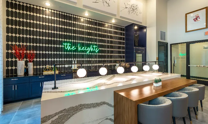 Clubhouse - The Heights sign