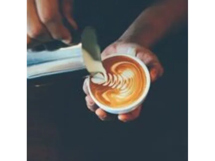 Coffe being made at coffee shop