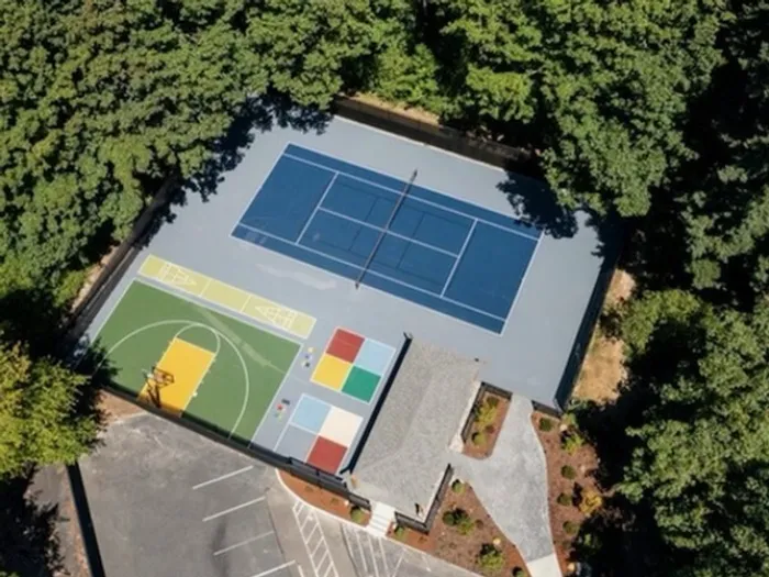 aerial view of sport court