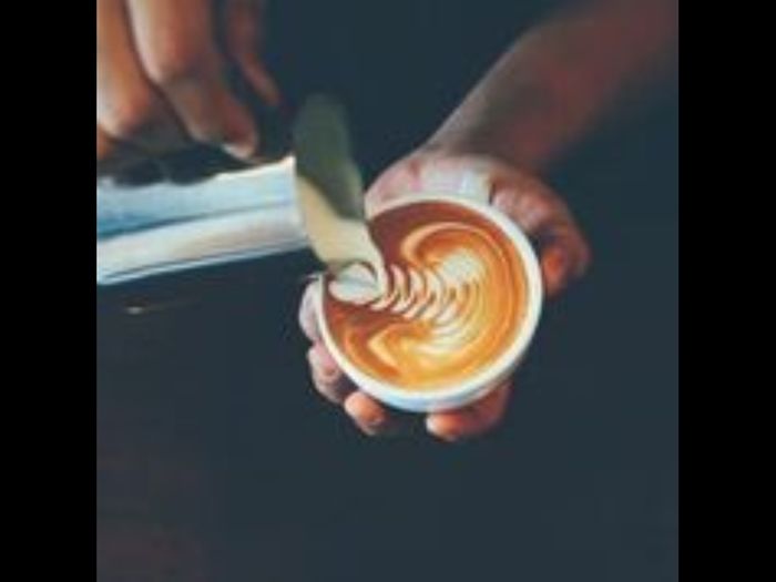 Coffe being made at coffee shop