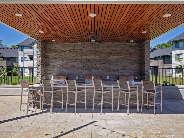 Grilling area and bar