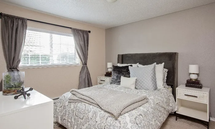 Bedroom with large window