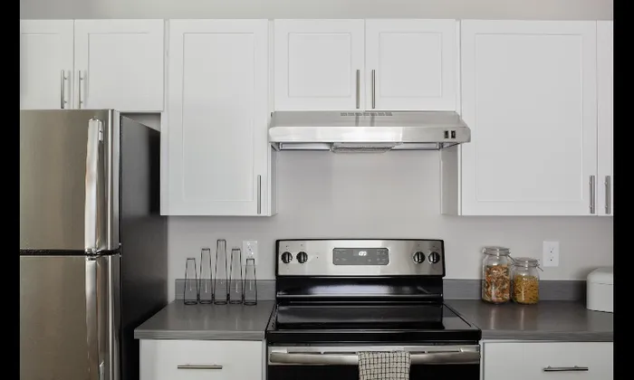Kitchen stove and countertop