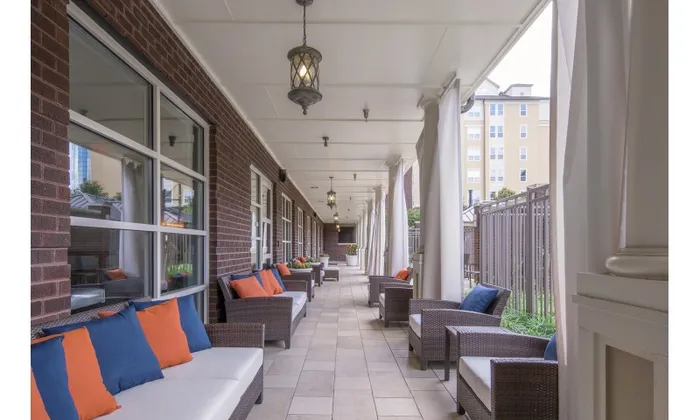 relax in the shade with outdoor covered seating
