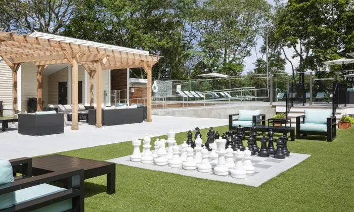 Outdoor life size chessboard