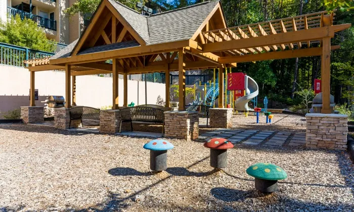 Playground outside apartments for rent in Alpharetta, GA.