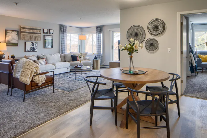 View of Dining room and living room from entry