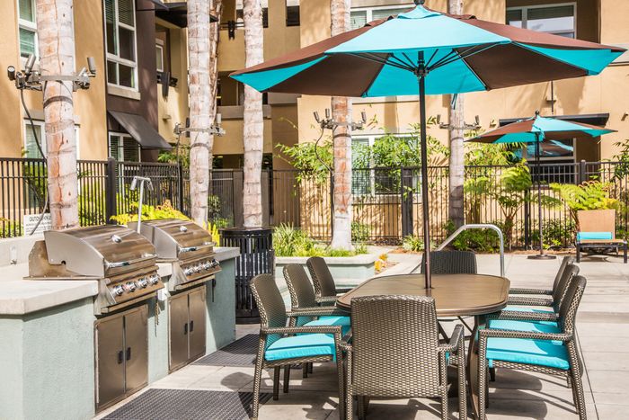 Outdoor BBQ and Pool Area