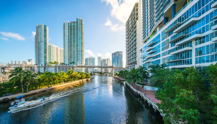Apartments by the Miami River.