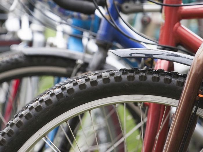 Bicycles on Racks