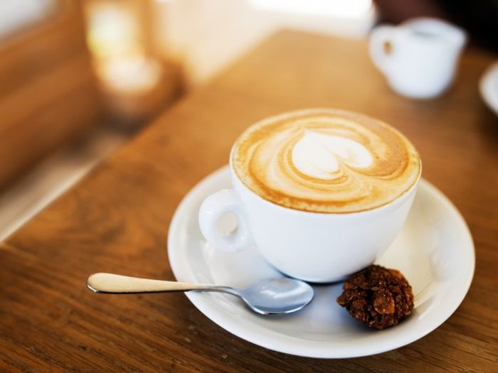 Coffee Cup with Heart in the Middle