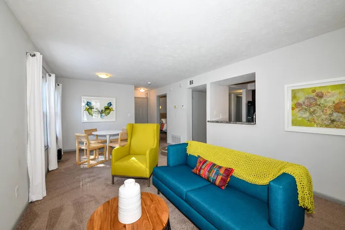 Luxury living room in an apartment in Alpharetta.