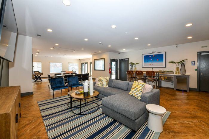 Clubroom at luxury apartments in Alpharetta, GA.